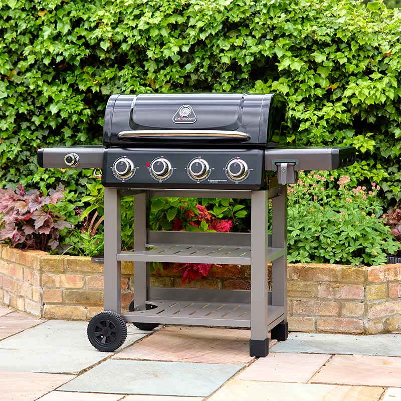 Grillstream Carbon 4 Burner with Side Burner - Black