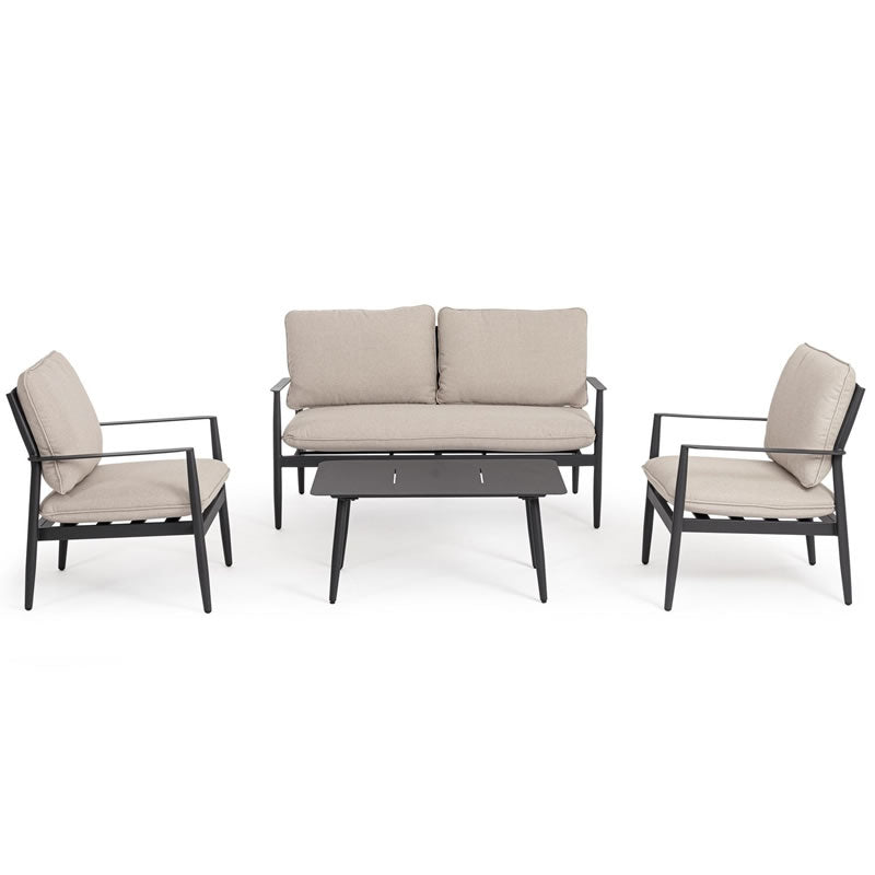Bizzotto Nebula Anthracite Sofa Set