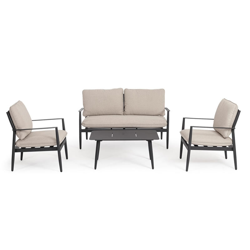 Bizzotto Nebula Anthracite Sofa Set