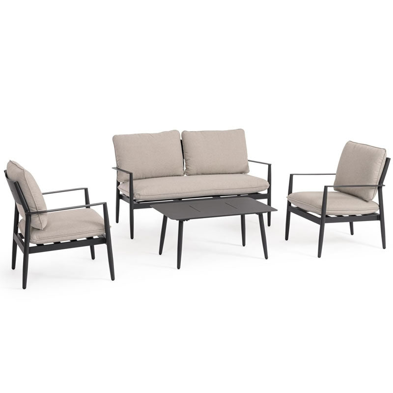 Bizzotto Nebula Anthracite Sofa Set