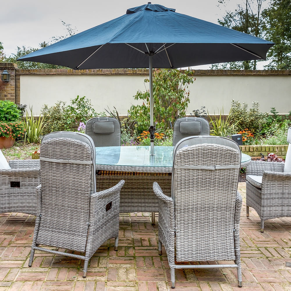 Katie Blake Flamingo 6 Seat Oval Dining Set